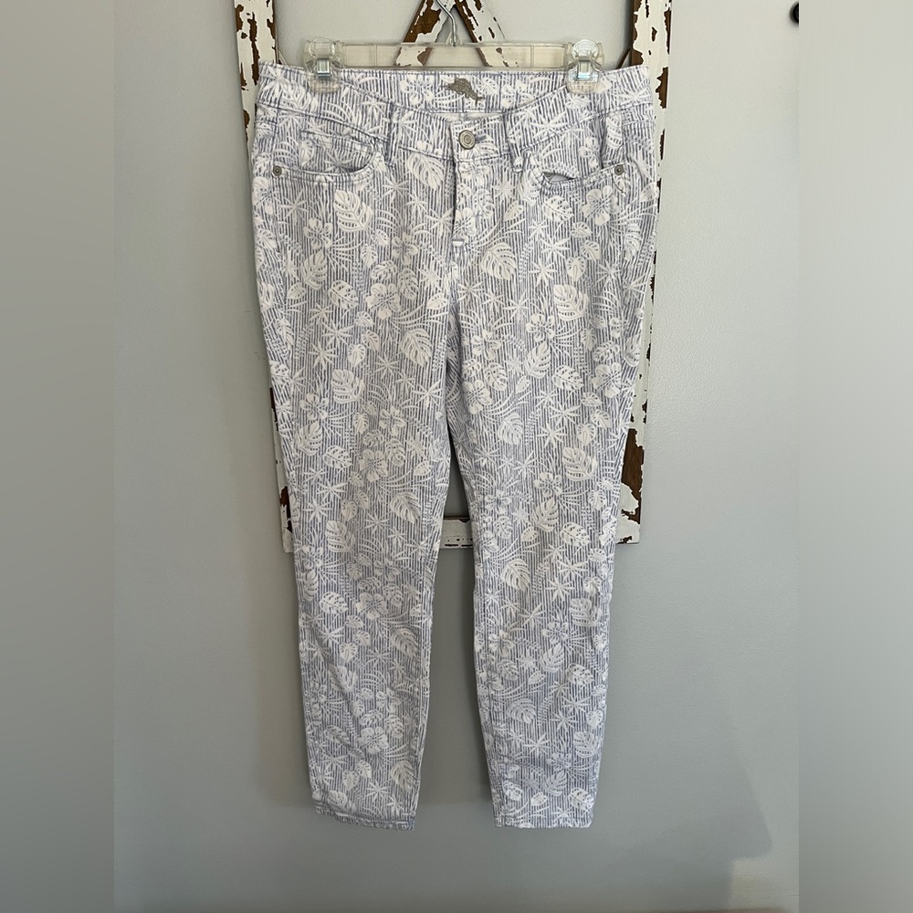 Tommy Bahama Womens Monstera Mash‎ Ankle Jeans in Fresh Air Size 29 EUC Tropical